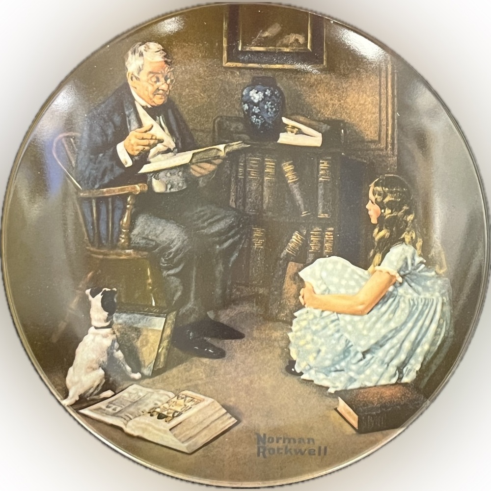Norman Rockwell “The Storyteller” Collector Plate | 1983 | Limited Edition 🖼️